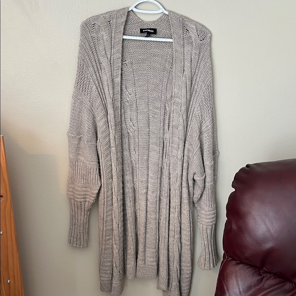 Express Light Gray Women's Cardigan